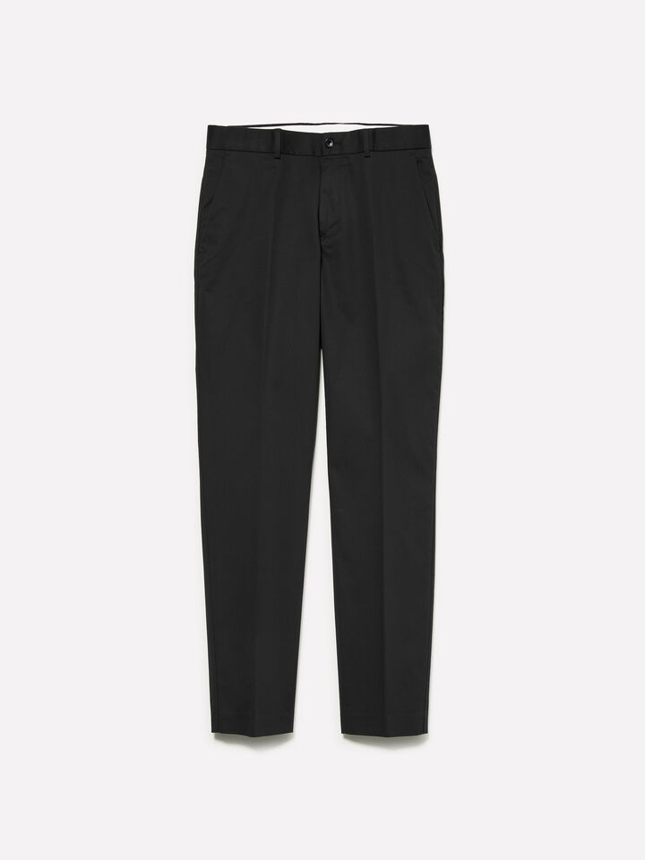 Dark gray slim comfort fit trousers - men's slim fit trousers - Black | Sisley image number 1